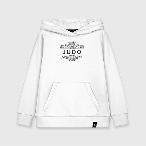 Детская толстовка-худи Узор дзюдо / Белый – фото 1