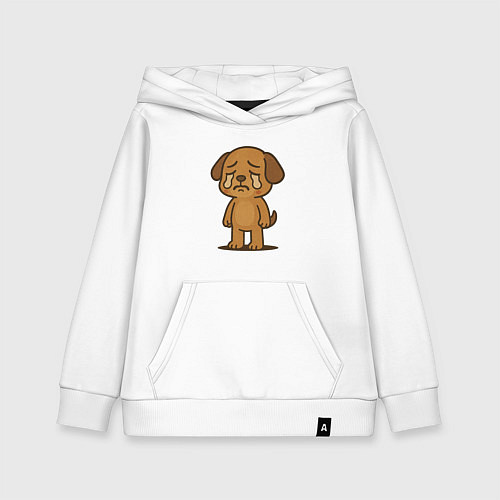 Детская толстовка-худи Crying Little Poppy / Белый – фото 1