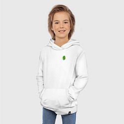Толстовка детская хлопковая Зелёный уличный фонарь, цвет: белый — фото 2