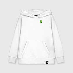 Толстовка детская хлопковая Зелёный уличный фонарь, цвет: белый