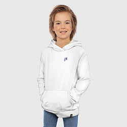 Толстовка детская хлопковая Фиолетовый уличный фонарь, цвет: белый — фото 2