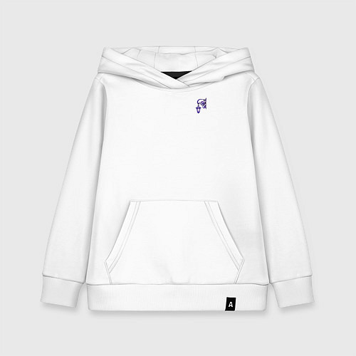 Детская толстовка-худи Фиолетовый уличный фонарь / Белый – фото 1