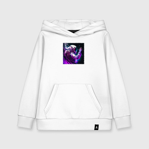 Детская толстовка-худи Космос в ярких красках / Белый – фото 1