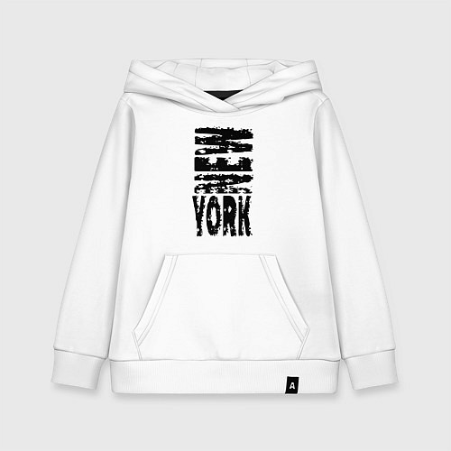Детская толстовка-худи New York - USA / Белый – фото 1