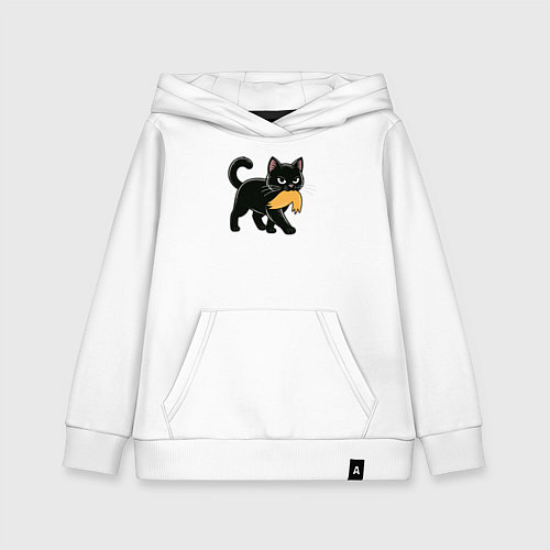 Детская толстовка-худи Котик и парик Трампа / Белый – фото 1