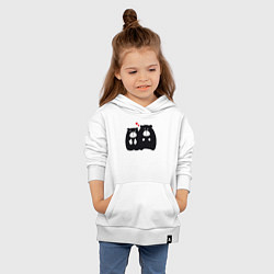 Толстовка детская хлопковая Влюблённые мишки, цвет: белый — фото 2