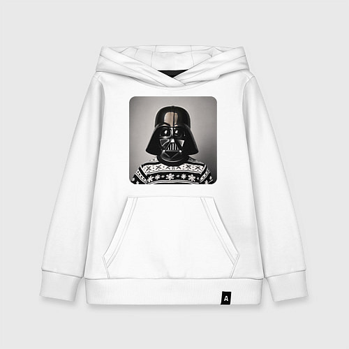 Детская толстовка-худи Винтажный Вейдер / Белый – фото 1