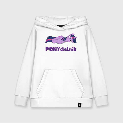 Детская толстовка-худи Понедельник для пони Твайлайт Спаркл / Белый – фото 1