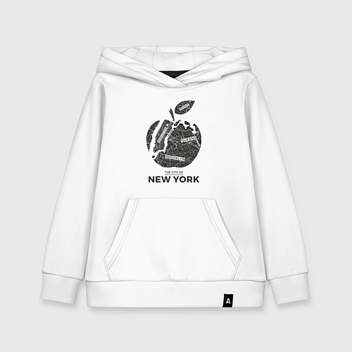 Детская толстовка-худи The city - New York / Белый – фото 1