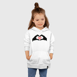 Толстовка детская хлопковая Цифровая любовь, цвет: белый — фото 2