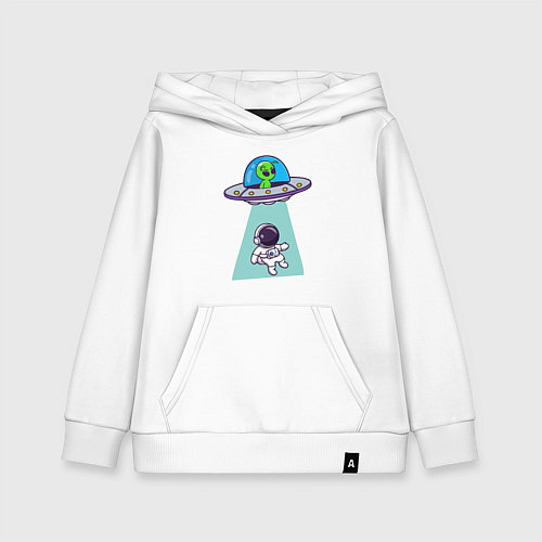 Детская толстовка-худи Похищение космонавта / Белый – фото 1