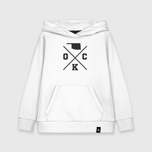Детская толстовка-худи Map OKC / Белый – фото 1
