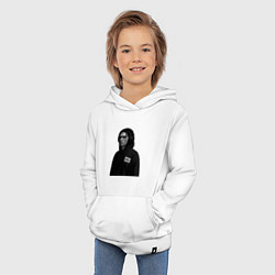 Толстовка детская хлопковая Bones в капюшоне с наушниками, цвет: белый — фото 2