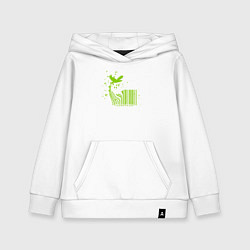 Толстовка детская хлопковая Свободная птица, цвет: белый