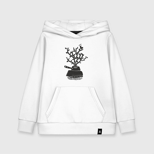 Детская толстовка-худи Tank tree / Белый – фото 1