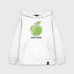 Толстовка детская хлопковая Сity of New York, цвет: белый