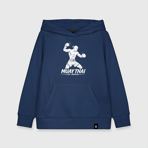 Детская толстовка-худи Муай Тай аниме / Тёмно-синий – фото 1