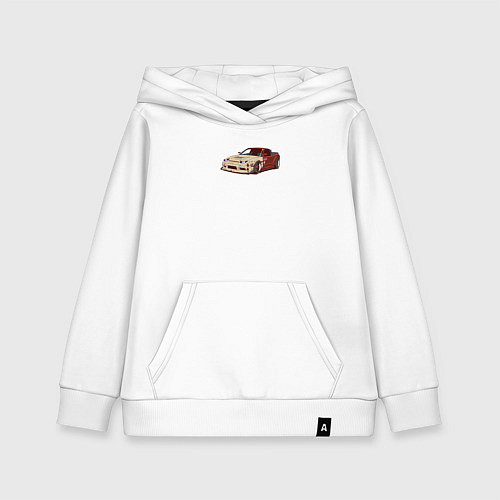 Детская толстовка-худи Японская машина арт / Белый – фото 1