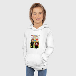 Толстовка детская хлопковая Король и Шут мультяшный стиль, цвет: белый — фото 2