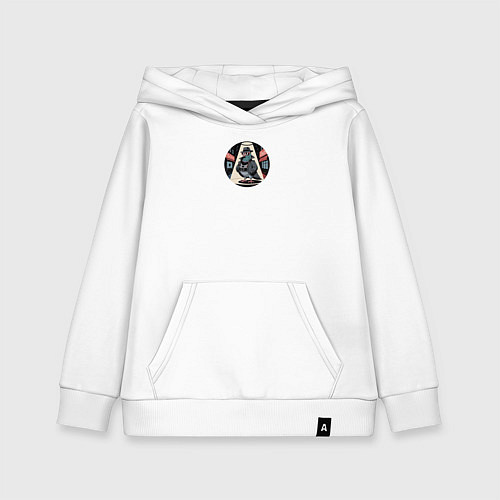 Детская толстовка-худи Голубь шпион со старым фотоаппаратом - брейнрот Шп / Белый – фото 1