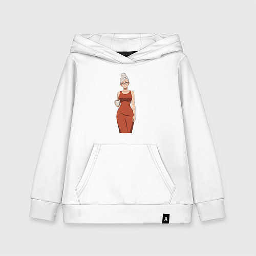 Детская толстовка-худи Dandadan Seiko в платье / Белый – фото 1