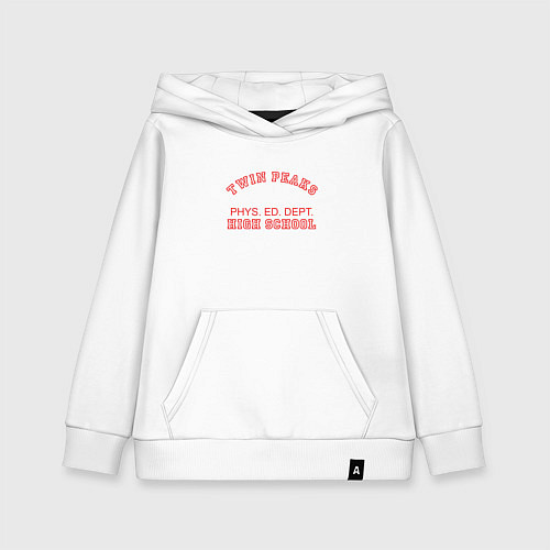 Детская толстовка-худи Twin Peaks High School / Белый – фото 1