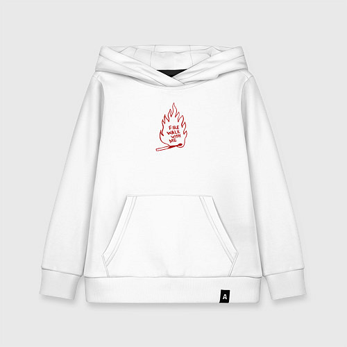 Детская толстовка-худи Fire Walk With Me / Белый – фото 1