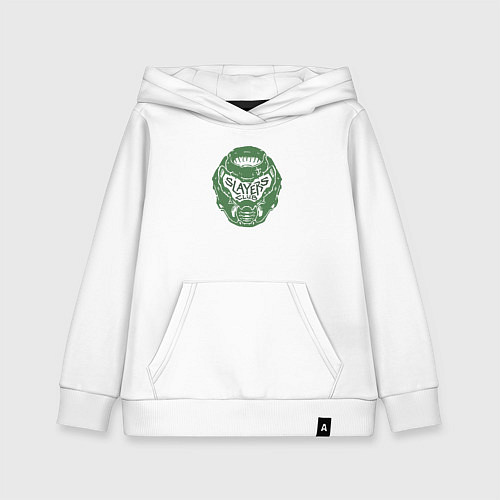 Детская толстовка-худи Doom slayer logo / Белый – фото 1
