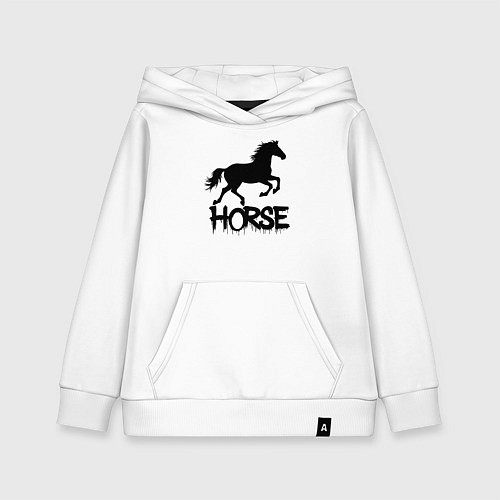 Детская толстовка-худи Лошадь граффити / Белый – фото 1