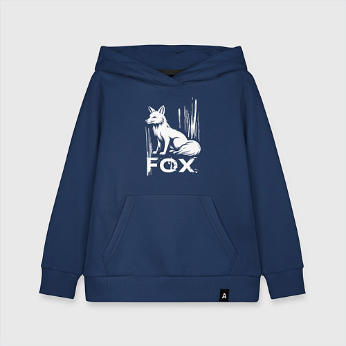 Детская толстовка-худи Лисий стиль / Тёмно-синий – фото 1