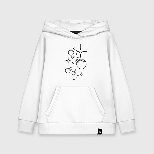 Детская толстовка-худи Мыльные пузыри / Белый – фото 1