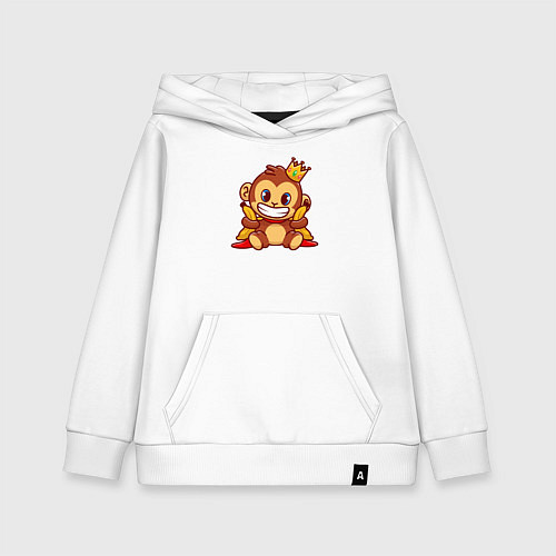 Детская толстовка-худи Король обезьян / Белый – фото 1
