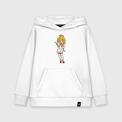 Толстовка детская хлопковая Медсестра блондинка, цвет: белый