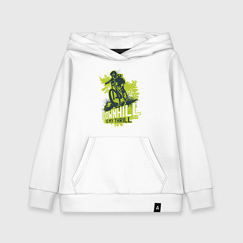 Детская толстовка-худи Даунхилл / Белый – фото 1