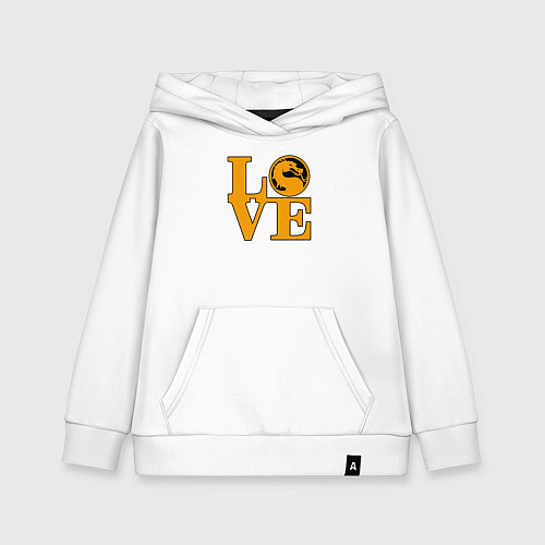 Детская толстовка-худи Love mortal kombat / Белый – фото 1
