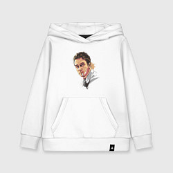 Толстовка детская хлопковая Эдвард Нортон Бойцовский клуб, цвет: белый
