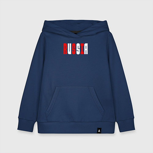 Детская толстовка-худи USA - Russia / Тёмно-синий – фото 1