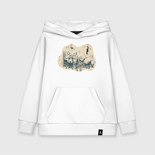 Детская толстовка-худи Туаль де Жуи лиса / Белый – фото 1