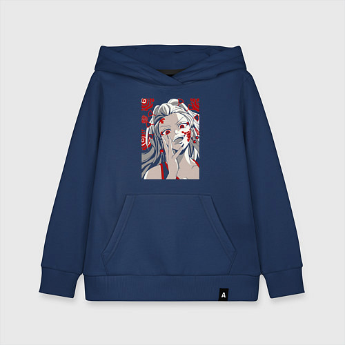 Детская толстовка-худи Клинок, рассекающий демонов Даки / Тёмно-синий – фото 1
