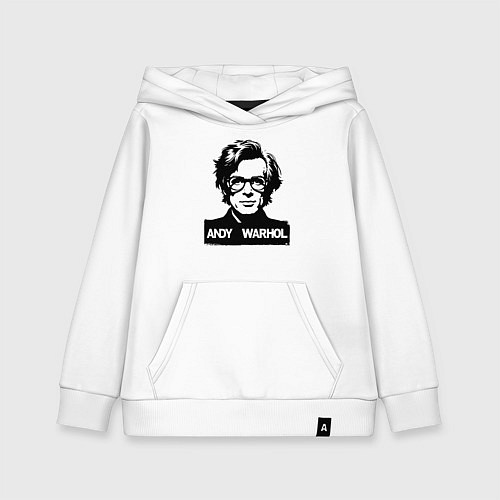 Детская толстовка-худи Энди Уорхол портретный образ / Белый – фото 1
