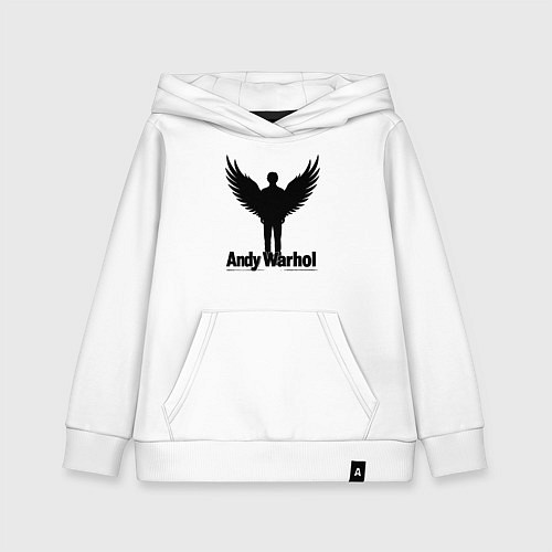 Детская толстовка-худи Крылатый Энди Уорхол / Белый – фото 1