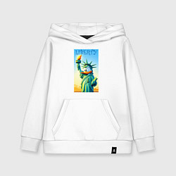 Толстовка детская хлопковая Статуя свободы - Дональд Дак, цвет: белый