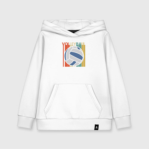 Детская толстовка-худи Volleyball colors / Белый – фото 1