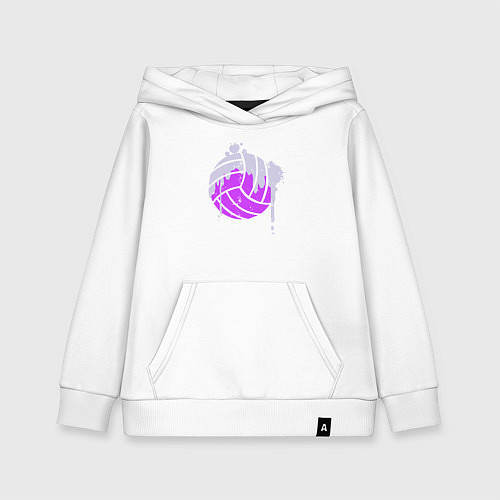 Детская толстовка-худи Purple ball / Белый – фото 1