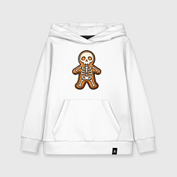 Толстовка детская хлопковая Скелет печеньки, цвет: белый
