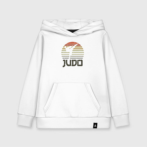 Детская толстовка-худи Judo fighter / Белый – фото 1