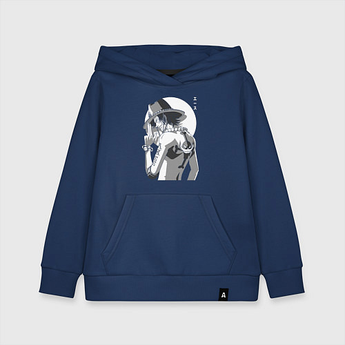 Детская толстовка-худи One piece Луффи взрослый / Тёмно-синий – фото 1