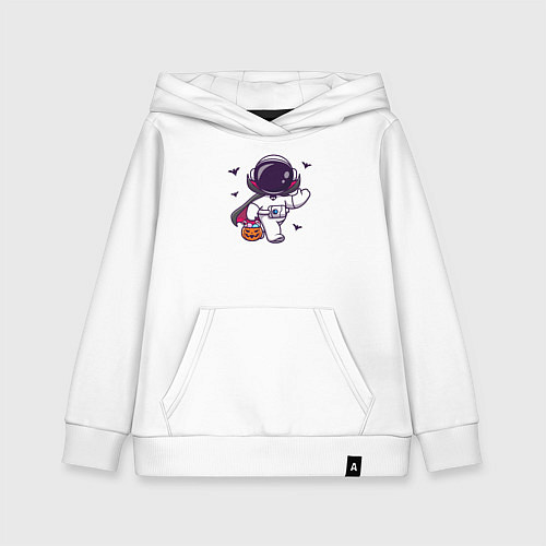 Детская толстовка-худи Космонавт с конфетками / Белый – фото 1