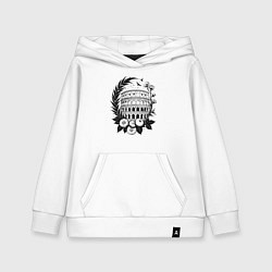 Толстовка детская хлопковая Колизей в цвету: аромат Италии, цвет: белый