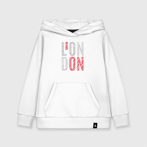Детская толстовка-худи Поверни на Лондон / Белый – фото 1